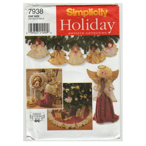 Vintage 1997 Christmas Holiday Decor Unused Uncut Craft Pattern Simplicity 7938 - Picture 1 of 3